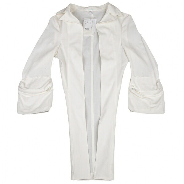 Y's 22SS Cotton Linen Pocket Sleeve Jacket White Size 2