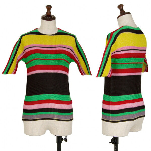 ISSEY MIYAKE PLEATS (T.) Striped T-Shirt Multi Size 3