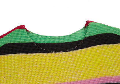 ISSEY MIYAKE PLEATS (T.) Striped T-Shirt Multi Size 3