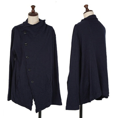 Y's Two-Layered Wool Knit Jacket Blue Size 2