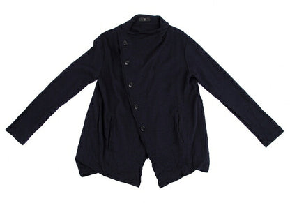 Y's Two-Layered Wool Knit Jacket Blue Size 2