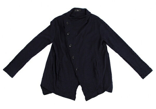Y's Two-Layered Wool Knit Jacket Blue Size 2