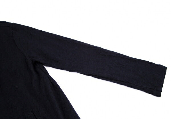 Y's Two-Layered Wool Knit Jacket Blue Size 2