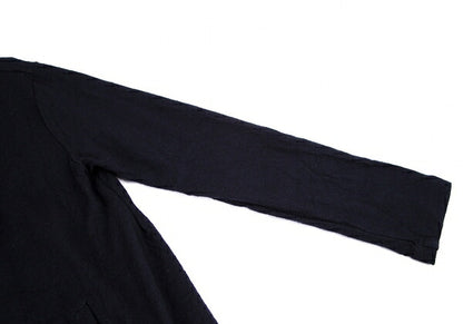 Y's Two-Layered Wool Knit Jacket Blue Size 2