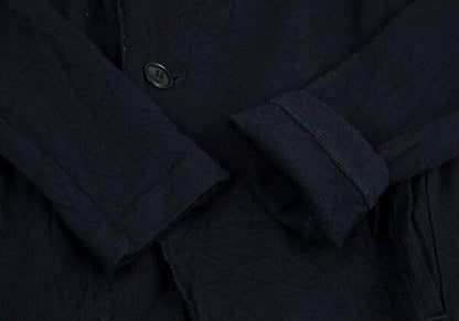 Y's Two-Layered Wool Knit Jacket Blue Size 2