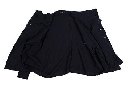 Y's Two-Layered Wool Knit Jacket Blue Size 2