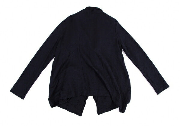 Y's Two-Layered Wool Knit Jacket Blue Size 2