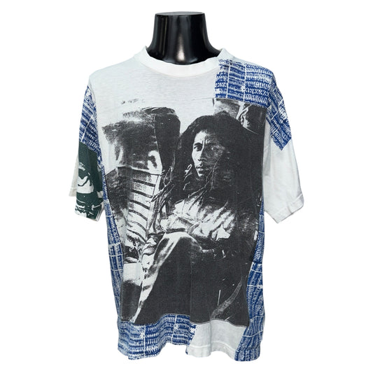 BOB MARLEY All Over Print Quote Vintage T-Shirt Size XL