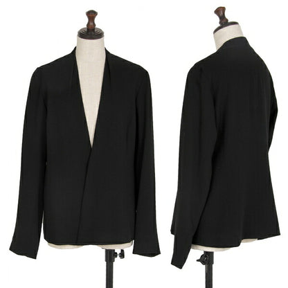 JURGEN LEHL Wool Collarless Jacket Black Size L
