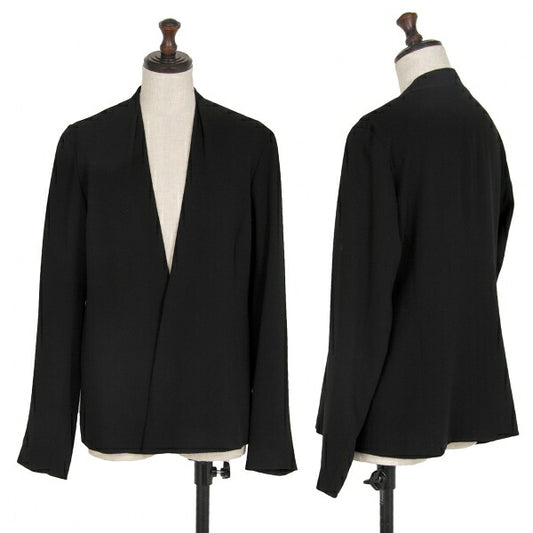 JURGEN LEHL Wool Collarless Jacket Black Size L