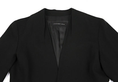 JURGEN LEHL Wool Collarless Jacket Black Size L