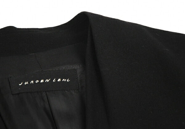 JURGEN LEHL Wool Collarless Jacket Black Size L