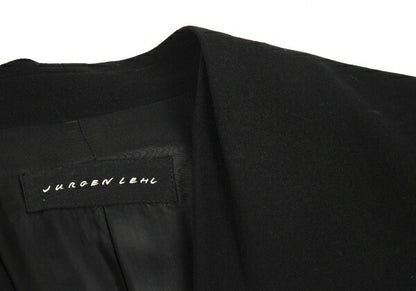JURGEN LEHL Wool Collarless Jacket Black Size L
