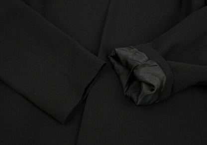JURGEN LEHL Wool Collarless Jacket Black Size L