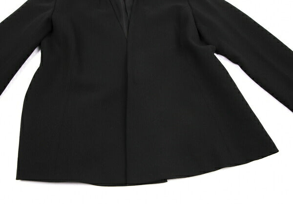 JURGEN LEHL Wool Collarless Jacket Black Size L