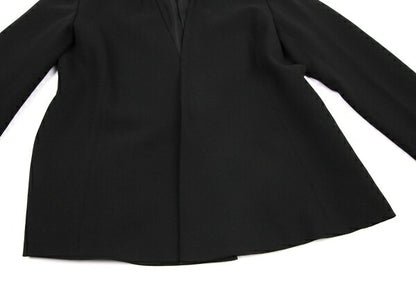 JURGEN LEHL Wool Collarless Jacket Black Size L