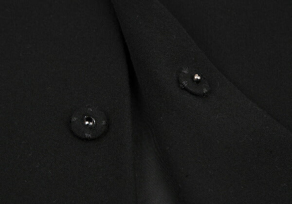 JURGEN LEHL Wool Collarless Jacket Black Size L