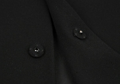 JURGEN LEHL Wool Collarless Jacket Black Size L