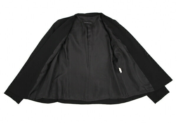 JURGEN LEHL Wool Collarless Jacket Black Size L