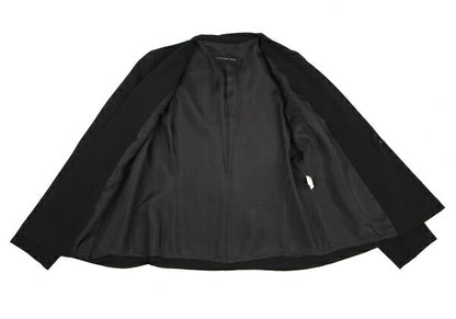 JURGEN LEHL Wool Collarless Jacket Black Size L