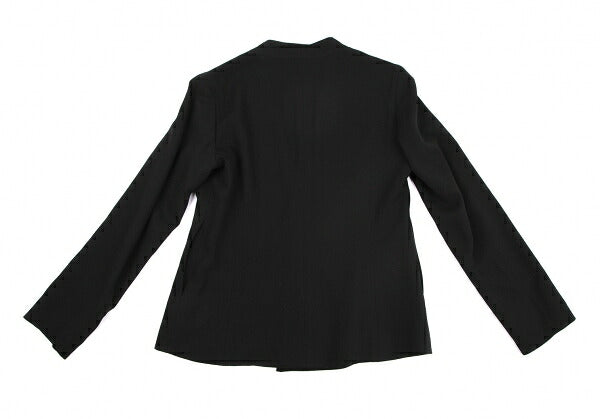 JURGEN LEHL Wool Collarless Jacket Black Size L