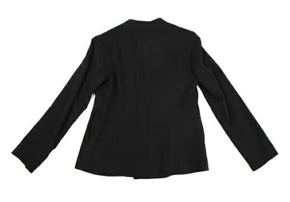 JURGEN LEHL Wool Collarless Jacket Black Size L