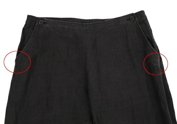 JURGEN LEHL Linen Front Button Pants Charcoal Size L
