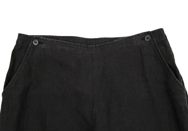 JURGEN LEHL Linen Front Button Pants Charcoal Size L