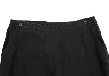 JURGEN LEHL Linen Front Button Pants Charcoal Size L