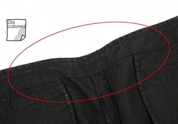 JURGEN LEHL Linen Front Button Pants Charcoal Size L