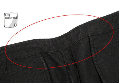 JURGEN LEHL Linen Front Button Pants Charcoal Size L