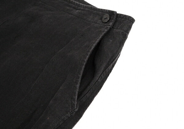JURGEN LEHL Linen Front Button Pants Charcoal Size L