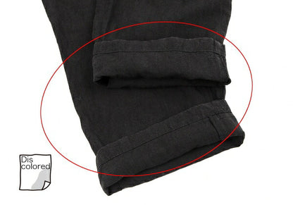 JURGEN LEHL Linen Front Button Pants Charcoal Size L
