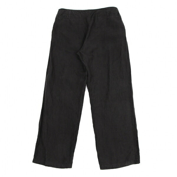 JURGEN LEHL Linen Front Button Pants Charcoal Size L