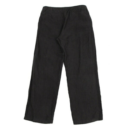 JURGEN LEHL Linen Front Button Pants Charcoal Size L