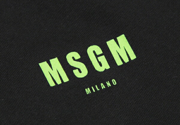 MSGM Back Lace-Up Print T-Shirt Black Size S