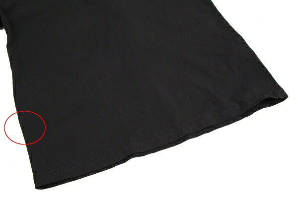 MSGM Back Lace-Up Print T-Shirt Black Size S