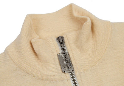 Jean Paul GAULTIER HOMME Marine Border Half-Zip Knit Size 48