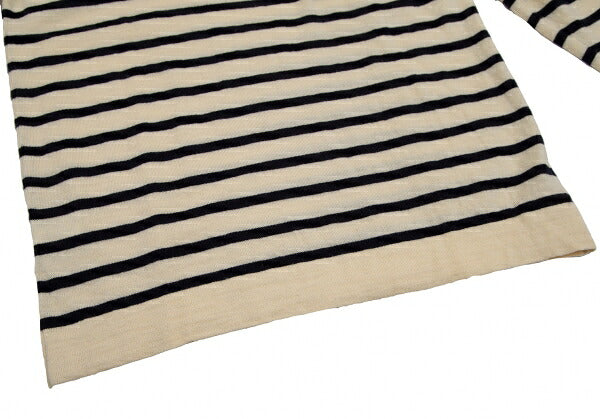 Jean Paul GAULTIER HOMME Marine Border Half-Zip Knit Size 48