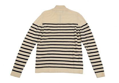 Jean Paul GAULTIER HOMME Marine Border Half-Zip Knit Size 48