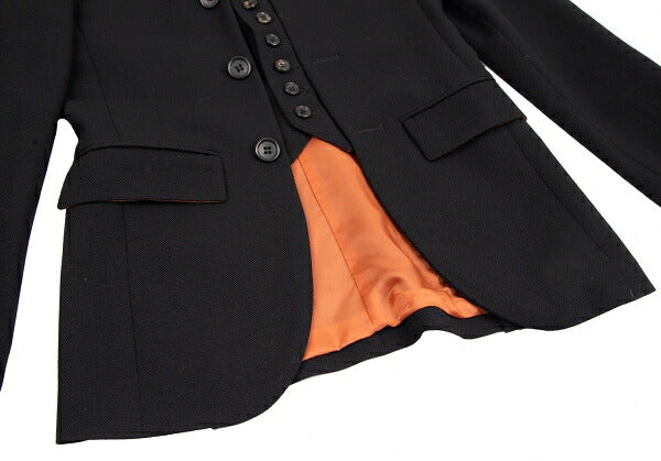 Jean Paul GAULTIER HOMME Many Button Jacket Black Size 46