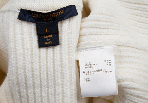 Louis Vuitton 20AW Button Detachable Sweater White Size L