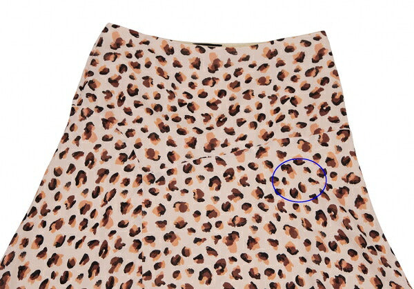 Theory 22SS Leopard Print Silk Asymmetric Skirt Pink Size 2