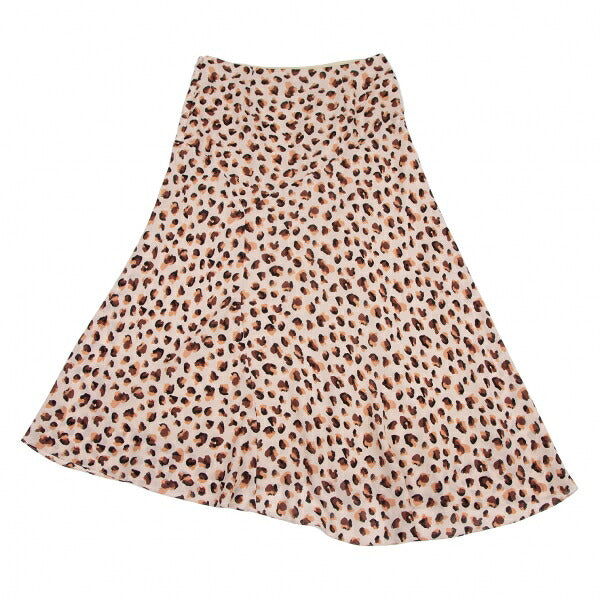 Theory 22SS Leopard Print Silk Asymmetric Skirt Pink Size 2