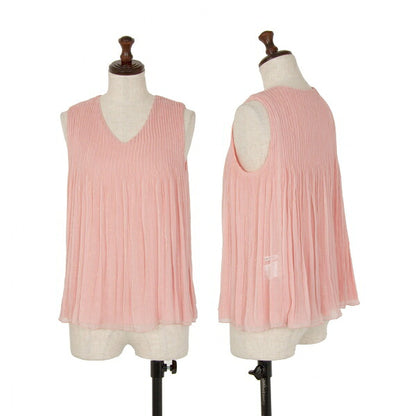 VIVIENNE TAM Pink Pleated Reversible Tank Top Size 38