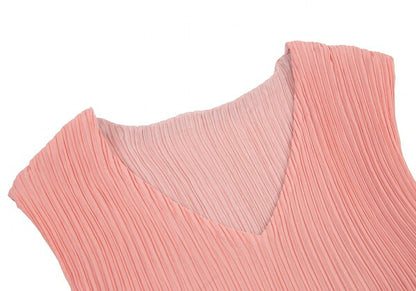 VIVIENNE TAM Pink Pleated Reversible Tank Top Size 38