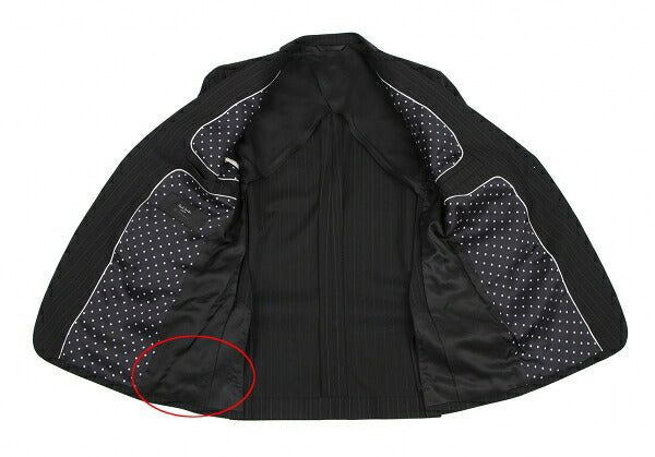 Paul Smith LONDON Striped Wool Tailored Blazer Black Size L