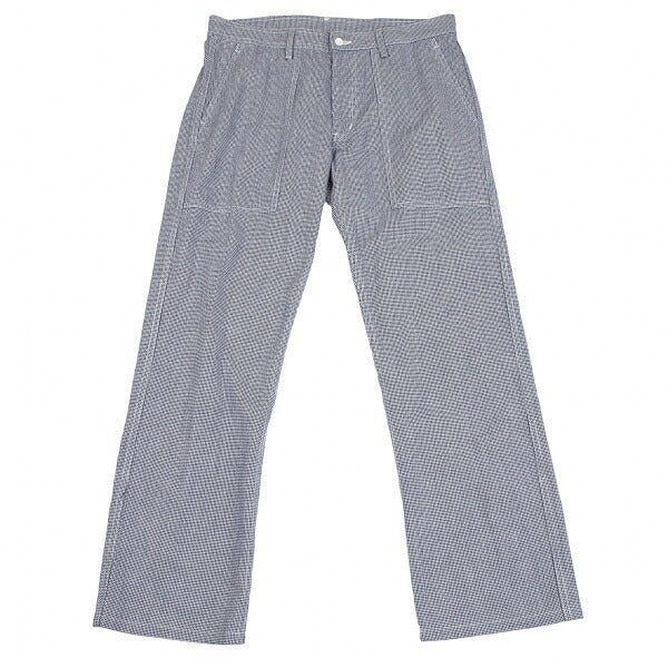 COMME des GARCONS HOMME Puppytooth Cotton White Navy Pants Size M
