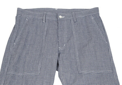 COMME des GARCONS HOMME Puppytooth Cotton White Navy Pants Size M