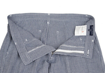 COMME des GARCONS HOMME Puppytooth Cotton White Navy Pants Size M